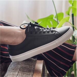 Greats Womens Royale Brooklyn Black Leather Nero Sneakers-Size 7